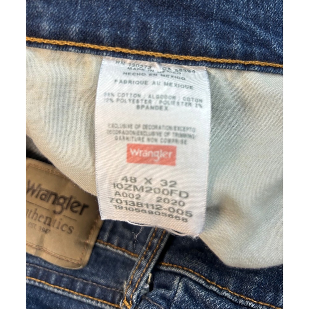 Wrangler Authentics Mens 48x32 Blue Classic Fit‎ Straight Leg Denim Jeans - Picture 7 of 7